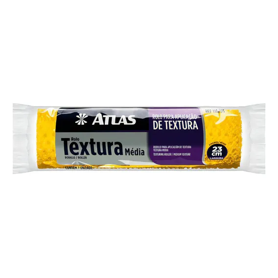 Rolo Textura Média 110/65 23cm - Atlas Foto 1