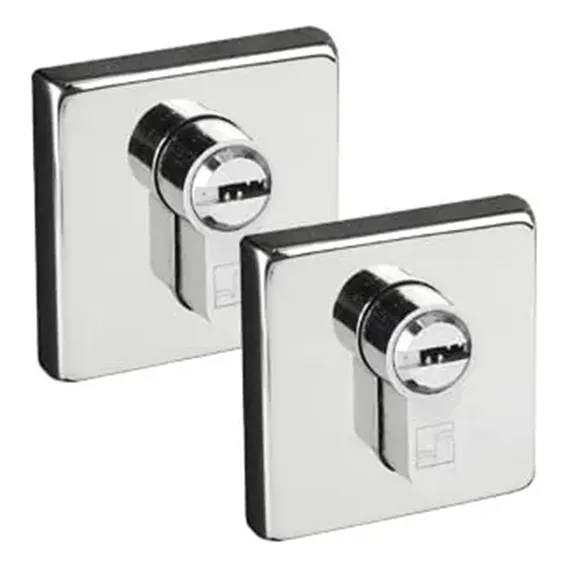 Roseta Quad Inox Polido Para Cilindro Multiponto Fortezza Foto 1