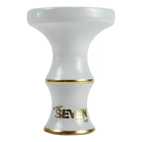 Rosh Cerâmica Queimador Seven Small Hookah - Branco Foto 1