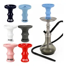 Rosh De Narguile Narga Narguilé Ceramica Seven Tradicional Cor Narguilhe Rosh Completo Azul Claro Foto mini 1