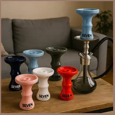 Rosh De Narguile Narga Narguilé Ceramica Seven Tradicional Cor Narguilhe Rosh Completo Azul Claro Foto mini 2