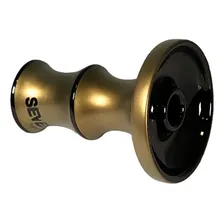 Rosh Queimador Narguile Seven Hookah Premium Cor Ouro Velho E Preto Foto mini  2