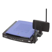 Roteador 3 Antenas 2,4ghz Linksys Wrt300n Com Cor Preto/azul Foto mini 2
