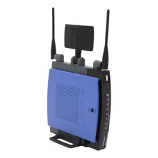 Roteador 3 Antenas 2,4ghz Linksys Wrt300n Com Cor Preto/azul Foto mini 3