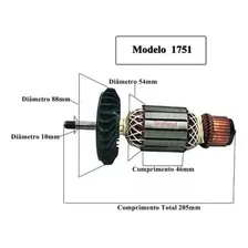 Rotor CompatÃvel Com Bosch 1751 / Gws20-180 / Gws21-180 220v Foto mini 2