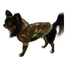 Roupa P/ Cachorro Grande Blusa Casaco Moletom Camuflado Pet Cor Camuflado Verde Foto mini 2