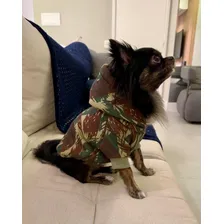Roupa P/ Cachorro Grande Blusa Casaco Moletom Camuflado Pet Cor Camuflado Verde Foto mini 4