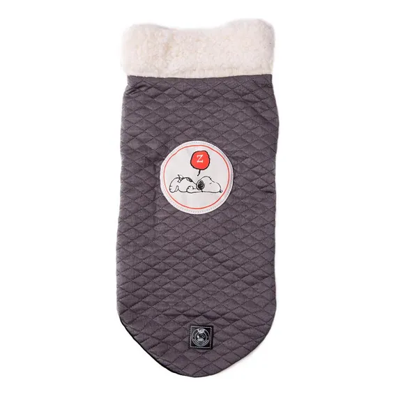 Roupa Para Cachorro Jaqueta Snoopy Abaixo De Zero Cinza Gg Foto 1