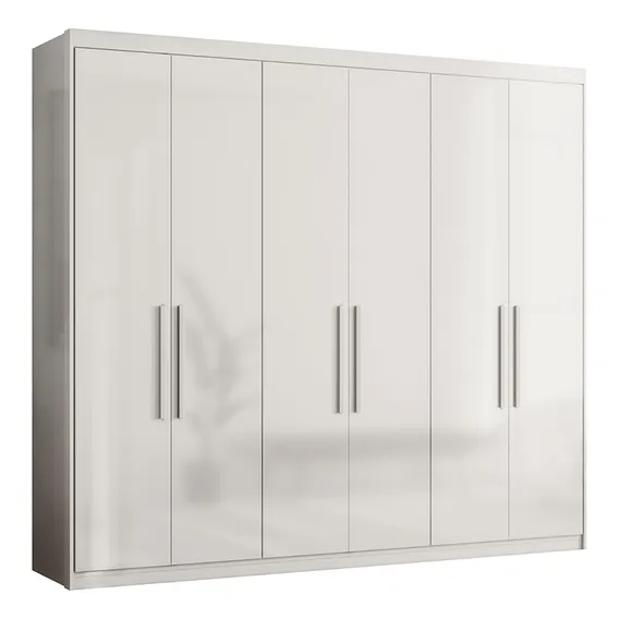 Roupeiro Casal 6 Portas Houston Branco Foto 1