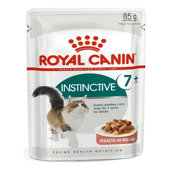 Royal Canin alimento úmido instinctive 7+ gatos 85g Foto 1