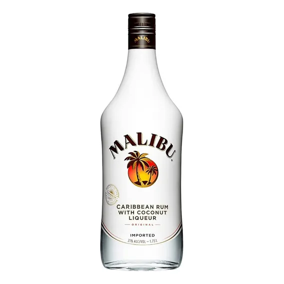 Rum Malibu 750ml Unidade Garrafa Bebida Premium Malibu Foto 1
