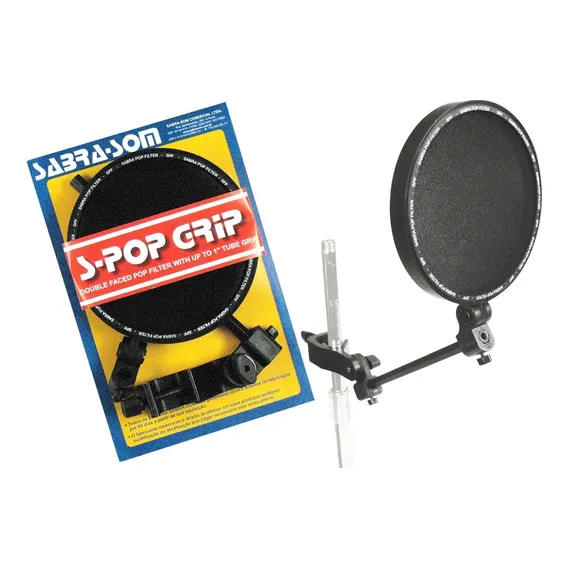 S-pop Grip Sabra-som Tela Anti Puff Pop Filter Garra Tubular Foto 1