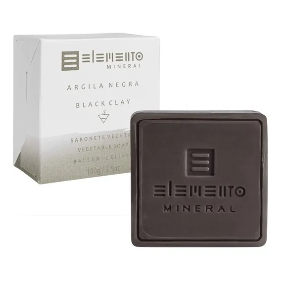 Sabonete Argila Negra 100 Gr - Elemento Mineral Foto 1