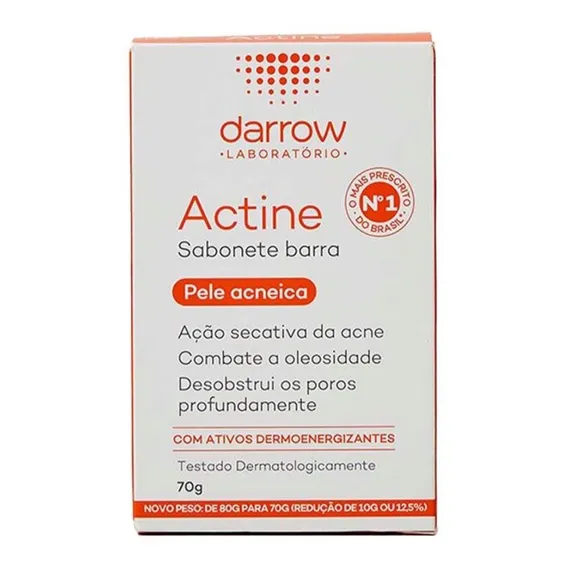 Sabonete Barra Actine Pele Acneica 70g Darrow Foto 1
