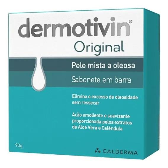 Sabonete Barra Dermotivin Original Caixa 90g Foto 1
