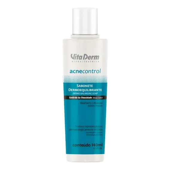 Sabonete Dermoequilibrante Controle Oleosidade Vita Derm 140ml Foto 1
