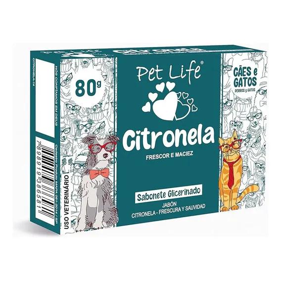 Sabonete Em Barra Citronela Para Pet 80g Pet Life Foto 1