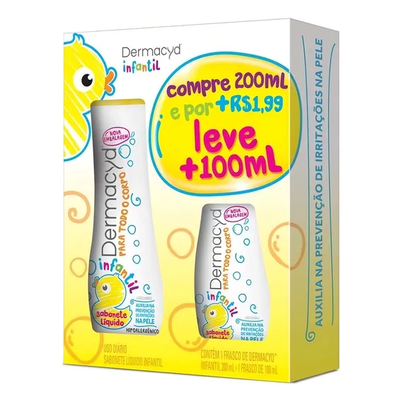 Sabonete Íntimo Dermacyd Infantil 200 + 100ml Foto 1