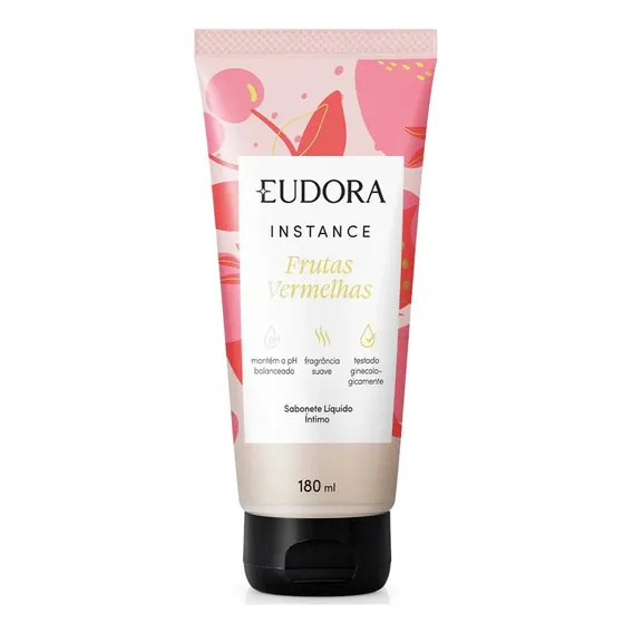 Sabonete Íntimo Eudora Instance Frutas Vermelhas 180ml Foto 1