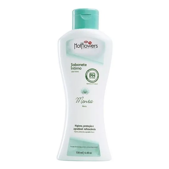 Sabonete Intimo Hot Flowers aroma menta 130ml Foto 1