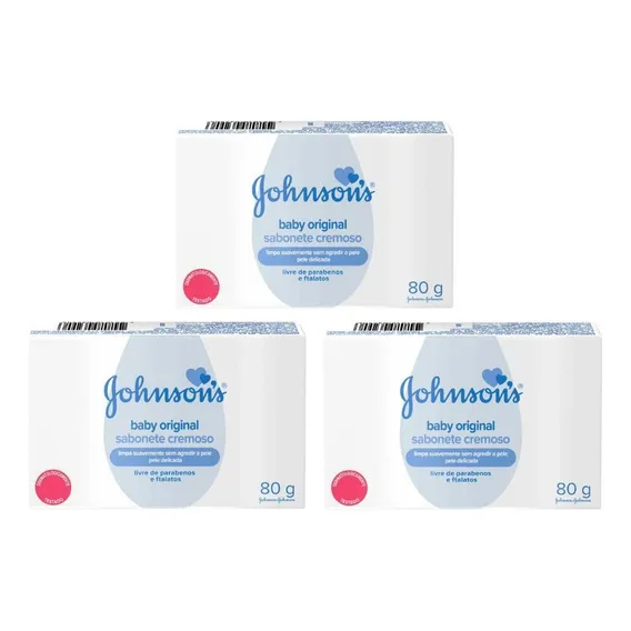 Sabonete Johnsons Baby 80g - Kit Com 3un Foto 1