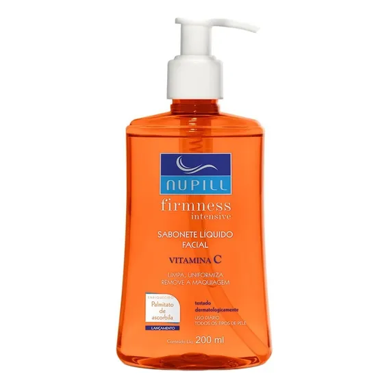 Sabonete Líquido Facial Nupill Firmness Vitamina C 200ml Foto 1