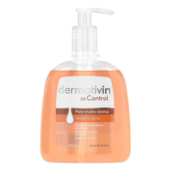 Sabonete Líquido Facial Pele Oleosa Dermotivin Oil Control 300mL Foto 1