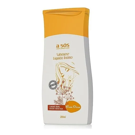 Sabonete líquido íntimo A Sós erva doce 200ml Foto 1