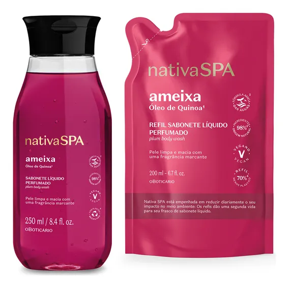 Sabonete líquido Nativa SPA Ameixa Nativa SPA fragrância ameixa em líquido 200  pacote x 2 un Foto 1