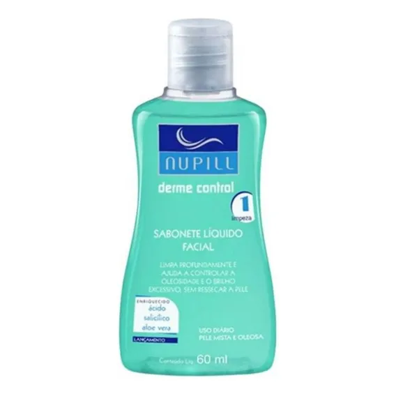 Sabonete Líquido Nupill Derme Control Facial 60ml Foto 1