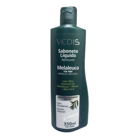 Sabonete Líquido Tea Tree Melaleuca Oil Peles 350ml Vedis Foto 1