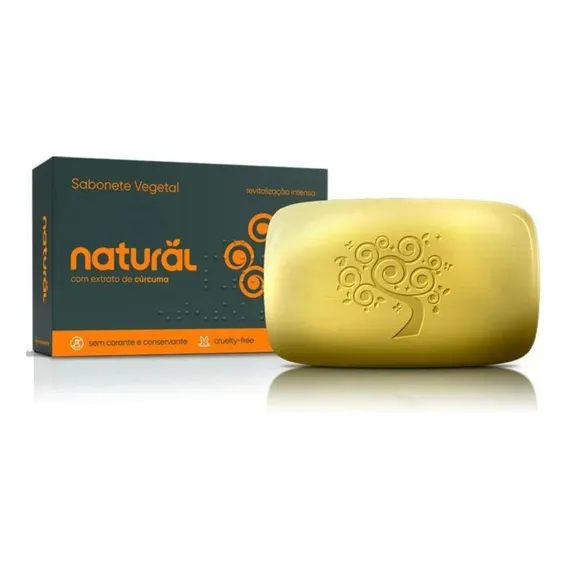 Sabonete Natural Com Extrato De Cúrcuma 80gr - Suavetex Foto 1