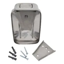 Saboneteira Biovis Manual de parede em Aço Inox Escovado 1300ml com visor Foto mini  3