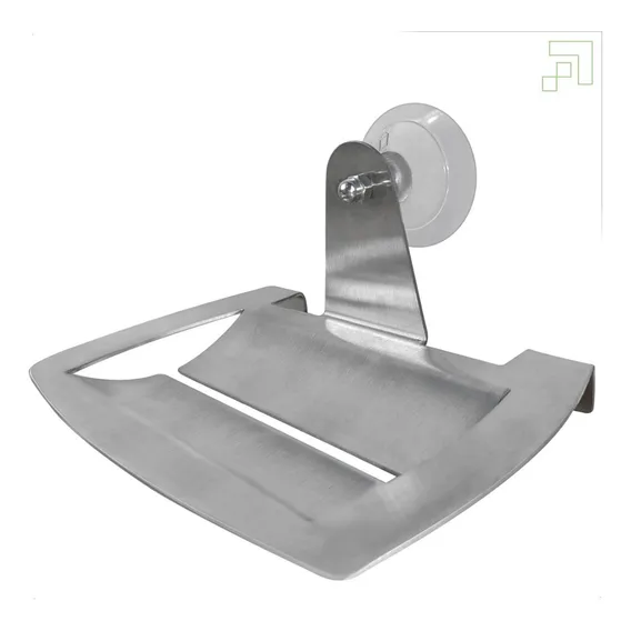 Saboneteira De Parede Com Ventosa Em Aço Inox Escovado Foto 1