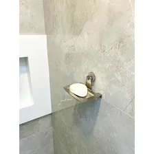 Saboneteira De Parede Com Ventosa Em Aço Inox Escovado Foto mini  3