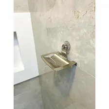Saboneteira De Parede Com Ventosa Em Aço Inox Escovado Foto mini 4