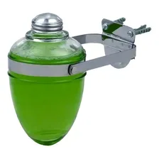 Saboneteira Girat贸ria Parede Retro Vidro Inox Globo Banheiro Foto mini 1