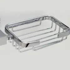 Saboneteira Parede Aço Inox Polido Porta Sabonete Paris Cor Cromado Foto  mini 1