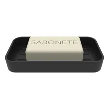 Saboneteira Porta Sabonete Barra - Soprano Cor Preto Foto mini  2