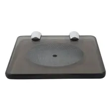 Saboneteira Porta Sabonete Retangular Parede Vidro Fumê Foto  mini 1