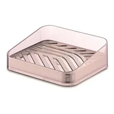 Saboneteira Slim Luxo Rosa Acrlilico Translucido Uz Foto mini 1
