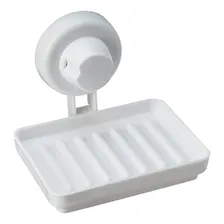 Saboneteira Suporte Sabonete Banheiro Ventosa Box Branco Foto mini 3