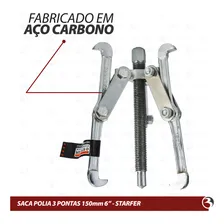 Saca Polia Manual 3 Garras 150mm Starfer Imediato Foto mini 3