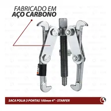 Saca Polia Manual 4 Polegadas 3 Pontas Starfer Unidade Foto mini  3