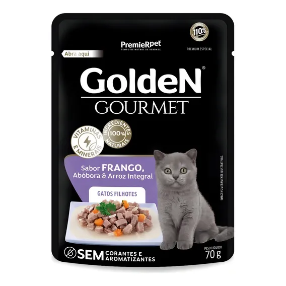 Sache Golden Gatos Filhotes Frango 70g Foto 1