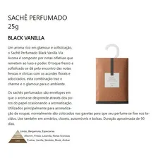 Sachê Perfumado Black Vanilla 25g - Via Aroma + Gancho Foto mini  3