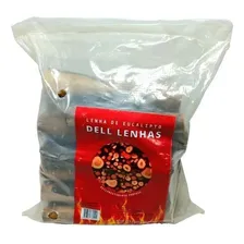 Saco 10kg Dell Lenha Eucalipto Ideal Lareira Churrasqueira Foto mini 2