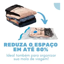 Saco A Vacuo 70x110 Kit C 2 Grande Edredom Roupa Bag Espaço Foto mini  3