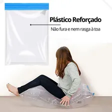 Saco A Vácuo Roupa Mala Organizador 50x60 Cm Kit 5 Unidade Foto mini  3