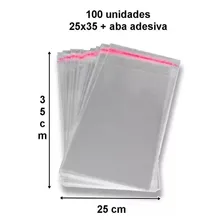 Saco Adesivado 25x35 Transparente Cromus C/ 100 Unidades Foto mini 2